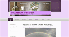 Desktop Screenshot of indianspringwinery.com